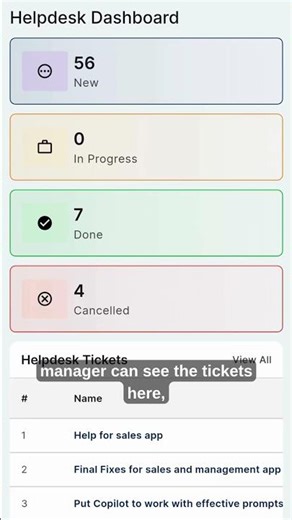 How Manager can "see and work on tickets" in management app.