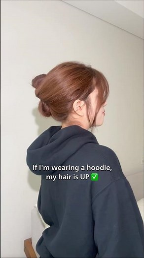 Hoodie on 🤝🏻 Hair UP