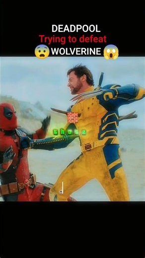 DEADPOOL TRYING TO DEFEAT 😱😂 | DEADPOOL VS WOLVERINE | #edit #marvel #deadpoolandwolverine #shorts