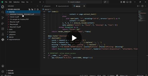 #python #flask #webdevelopment #softwaredeveloper #fresher #github #projects #opentowork #ats #linkedinprojects | ANASANI CHARAN