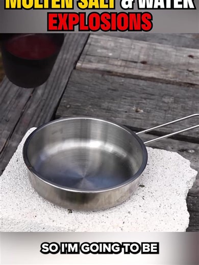 Molten Salt EXPLODES in Water 😱 | The Backyard Scientist