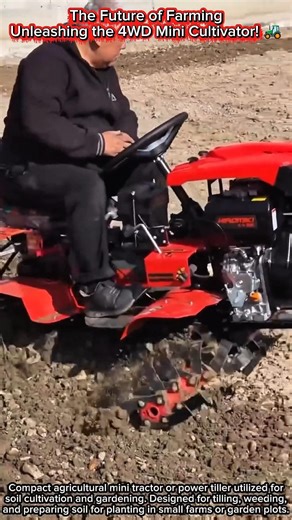 The Future of Farming | Unleashing the 4WD Mini Cultivator! 🚜