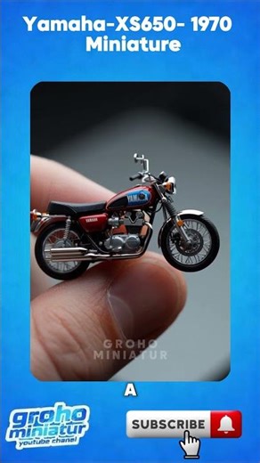 “Yamaha XS650 (1970) Miniature | Ultra Realistic Classic Twin Motorcycle Model”