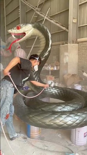 Giant Snake Sculpture Unveiled - Custom 3D Snake Model