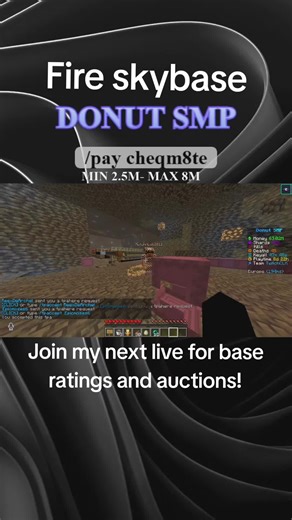 fire base bro w #tiktoklive #livehighlights #donutsmp #joinlive #auction