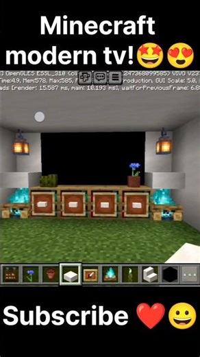 Modern tv in minecraft 📺🤩😍#minecraft