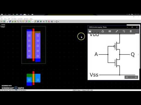 CMOS INVERTER using Microwind