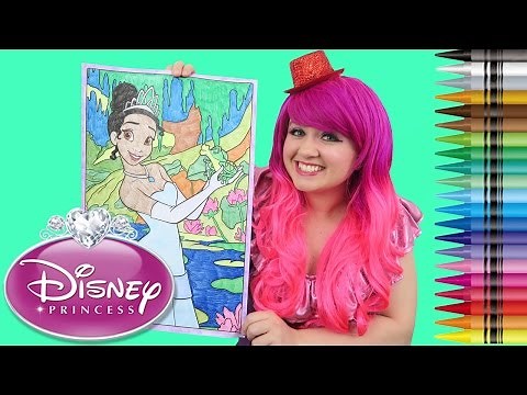 Coloring Tiana The Princess And The Frog GIANT Coloring Page Crayons | COLORING WITH KiMMi THE CLOWN