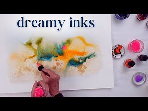 Acrylic Ink Techniques for Dreamy, Abstract Backgrounds - A Mixed Media Art Tutorial