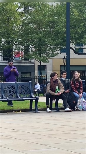 Fake falling over bench again on demand 😂😂😂😂