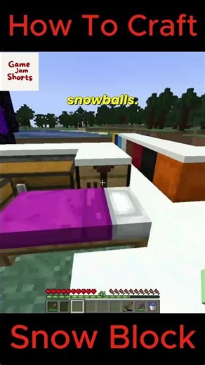 How To Craft Snow Block #minecraft #shorts