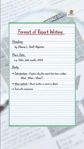 Format Report Writing for class 9 , 10 #reportwriting #report #english #cbse #class10 #class9