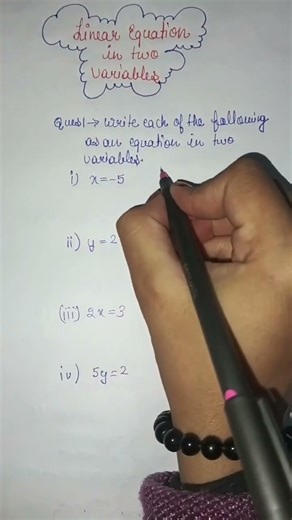 Linear equation in two variables #maths #mathematicstricks #mathproblems #education #mathtips
