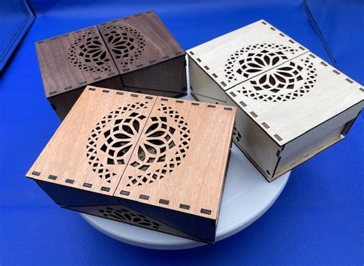 Laser Cut Slide Top Box - Etsy