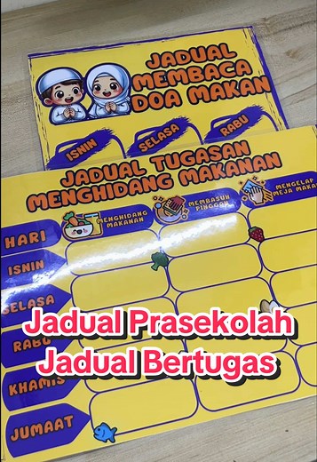 Jadual Prasekolah dan Bertugas untuk Tadika