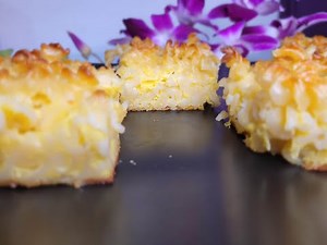 Baked pasta with salted cheese - pasta pudding with cheese - simple and delicious😋