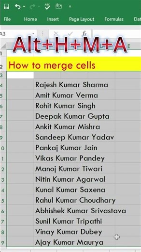 Merge Cells in Excel in 5 Seconds! Merge Cells Without Errors in Excel ✅