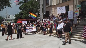 Protesters rally to save St. Pete murals honoring Black history, LGBTQ pride