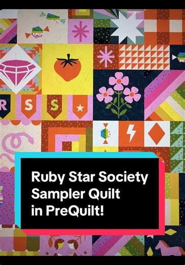 Create Your Own Ruby Star Society Sampler Quilt Using PreQuilt