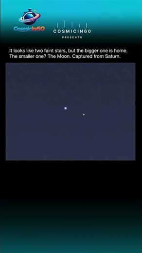 This Isn’t Two Stars… One of Them Is Earth 😳 (Captured from Saturn)