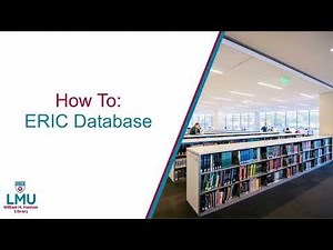 How to: ERIC Database
