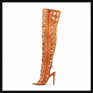  Step into style with these stunning Rivet Hollow Out Color Matching...