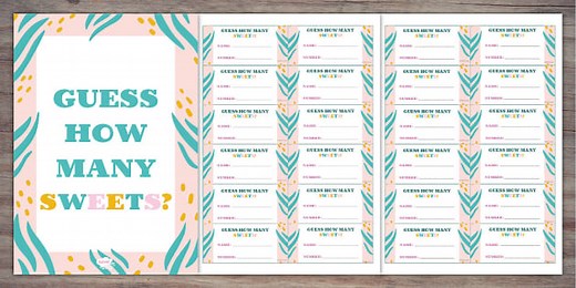 Guess How Many Sweets Game Template