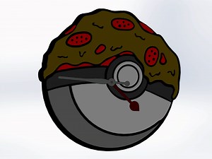 Poké-pizza wall clock