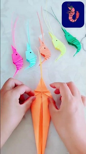 Krevety z papíru - vyrobte si s dětmi z papíru - zábava pro děti, origami