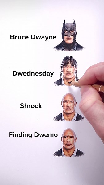 Draw Dwayne Johnson! #art #drawing #shorts #therock #howtodraw #easydraw