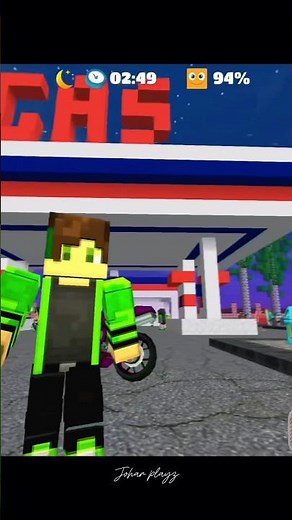 💀I BUILT MY OWN GAS STATION ON MY MINECRAFT CITY😱 #shortsfeed #shorts #gaming #games
