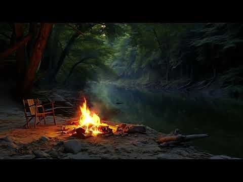 Where Fire Meets Water | Riverside Fireplace Ambience