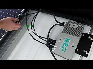 Connecting the last solar panel. NEP 600 watt micro inverter