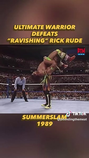 Ultimate Warrior wins the WWE Intercontinental Championship after defeating “Ravishing” Rick Rude at SummerSlam 1989. #wwe #prowrestling #fyp #wwetiktok #viral