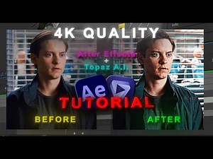 How to get 4k Quality in your Edits | After Effects + Topaz Video AI Tutorial |
