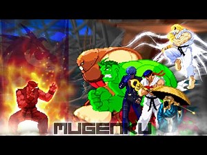 Dragon Ryu vs Juggernaut, Hulk, K-Bloo, Master Ryu, Caffeine Nicotine, Angel Ken MUGEN Multiverse