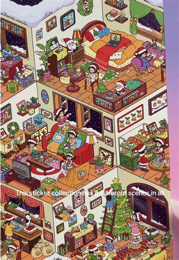 Christmas Apartment Sticker Pack for Cozy Celebrations