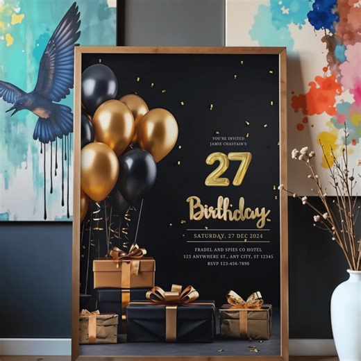 Printable Birthday Invitation | Digital Birthday Invite | Editable Birthday Invitation | Instant Download Birthday Invitation | Digital - Etsy