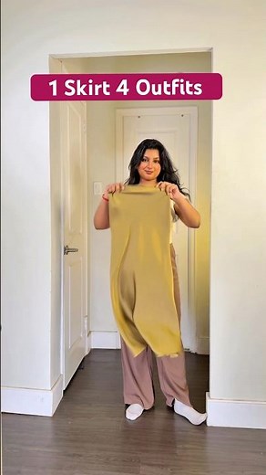 1 Skirt 4 Outfits| How to style satin skirt | Outfit Transition #outfitideas #outfitstyling #shorts