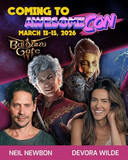 Awesome Con on Instagram: "🗡️ “You start to feel a strange sensation…” BAULDERS GATE III stars Neil Newbon (Astarion) and Devora Wilde (Lae'zel) are coming to Awesome Con in March! They will appear on SATURDAY & SUNDAY ⚔️ @neilnewbon - Detroit: Become Human, Resident Evil 3, Xenoblade Chronicles 3, Warframe, Date Everything! ⚔️ @devorawilde - Clair Obscur: Expedition 33, Split Fiction, Cyberpunk 2077: Phantom Liberty LINK IN BIO: 🎟️ Buy Badges 📸 Photo Ops & Autographs 🏨 Book Your Hotel 37 DA