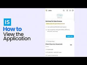 How to View the Application on Internshala [easy]