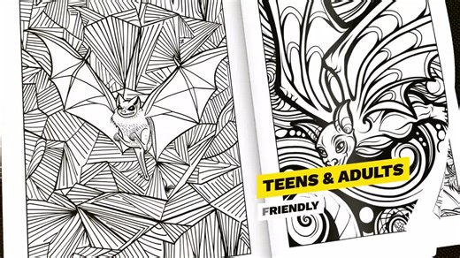 Bat Coloring Book: 50 Detailed Pages for Adults & Teens (PDF Download) - Etsy UK