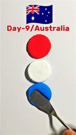 Day-9/Australia Red+White+Blue Flag color mixing #shorts #colormixing #satisfyingart #Australia
