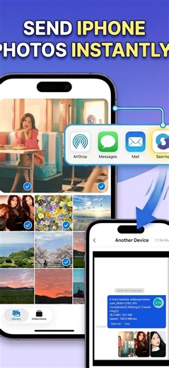 108-1. How to transfer photos from iPhone gallery to another device.
