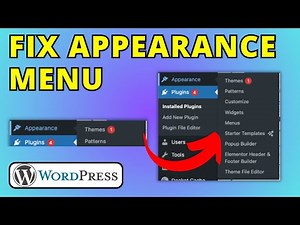How To Fix Missing Appearance Menu In WordPress Admin