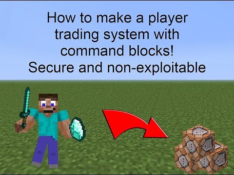 Minecraft: How To Make A Two Player Trading System In Minecraft Bedrock Edition(PS4/XBOX Edition)