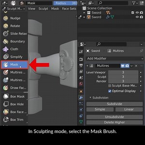 3.5K views · 376 reactions | Previously we’ve explored using Alpha textures to sculpt details, and how to make such textures yourself. But what if you want to add intricate details to a curved or even cylindrical surface where you can’t use a texture stencil? This is where masking is very useful. More tips & video course, e-book and free sample e-book: ⇨ https://www.blendersecrets.org/ | Blender Secrets | Facebook
