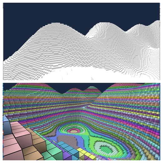 pygame+moderngl实现3D我的世界多方块 第六节优化加速及颜色