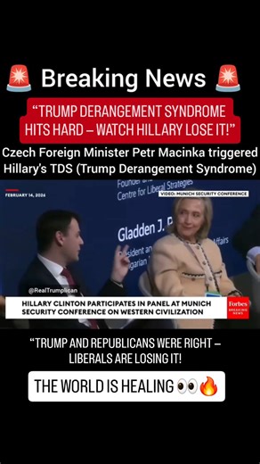 @grizzydeepstate on Instagram: "The Trump Derangement Syndrome as Hillary Clinton reacts to the Czech foreign minister breaking down Donald Trump’s America First policies. From border security and election integrity to constitutional rights and free speech politics, the discussion highlights the divide between Democrats and Republicans. Conservatives say Trump’s leadership and the MAGA movement remain strong, while critics push back calling it accountability. The debate touches on media bias, go