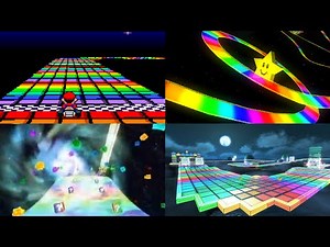Evolution of Mario Kart's Rainbow Road